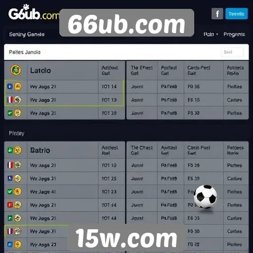 Análise da programação de jogos no 66ub.com
